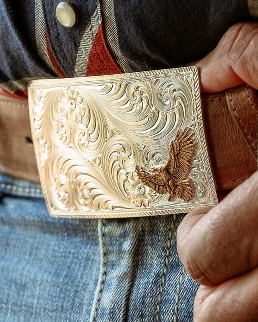 Work Hard American Made Belt Buckle