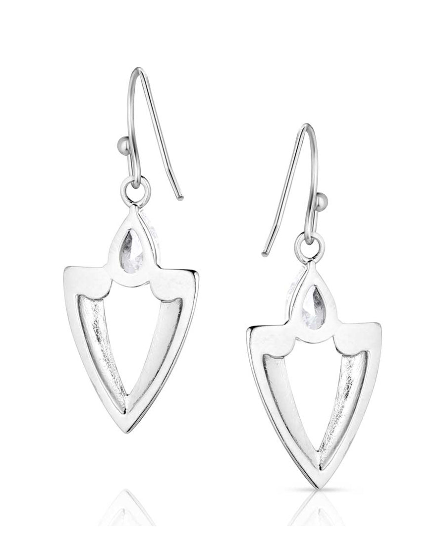 Women's Guided Purpose Crystal Arrowhead Earrings