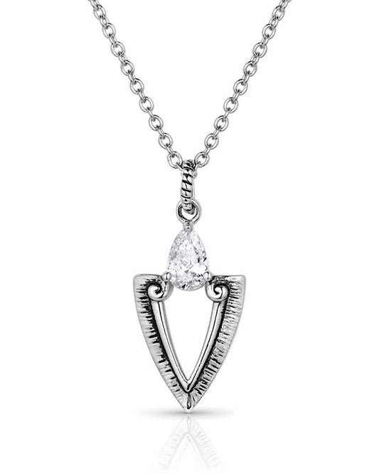 Women's Guided Purpose Crystal Arrowhead Necklace