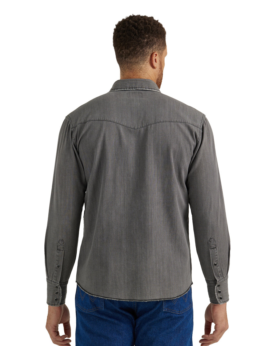 Men's Vintage Inspired Long Sleeve Denim Shirt