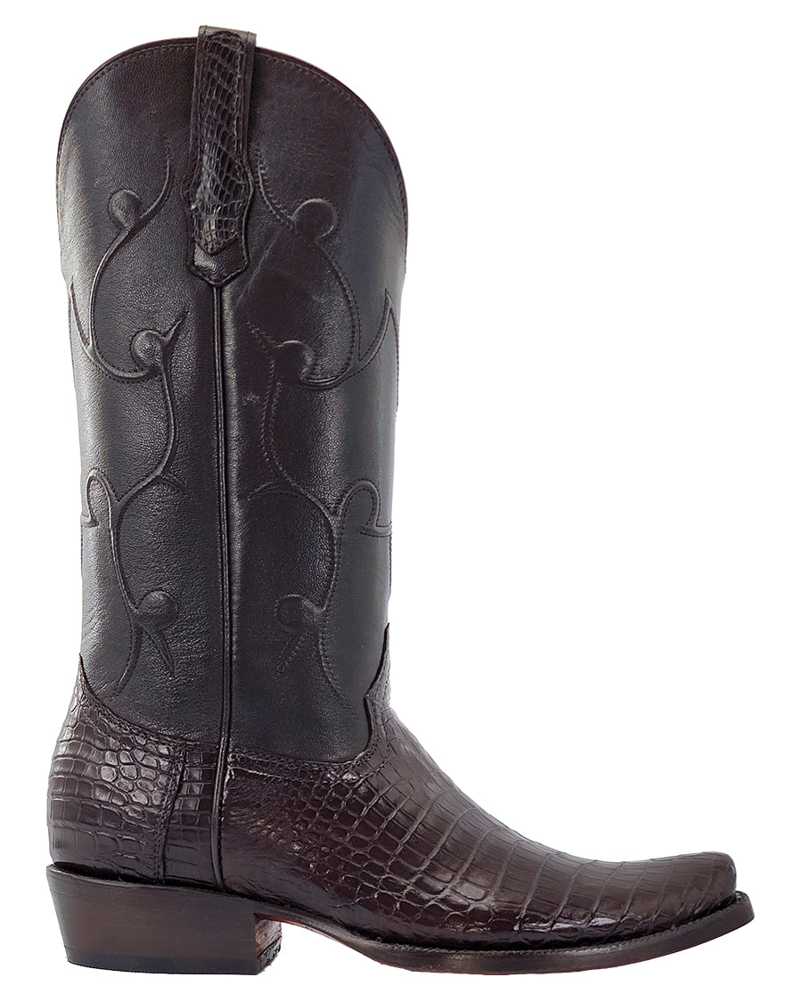 Men's Chocolate Exotic Western Boots