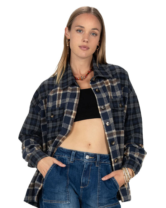 Women's Plaid Button Up