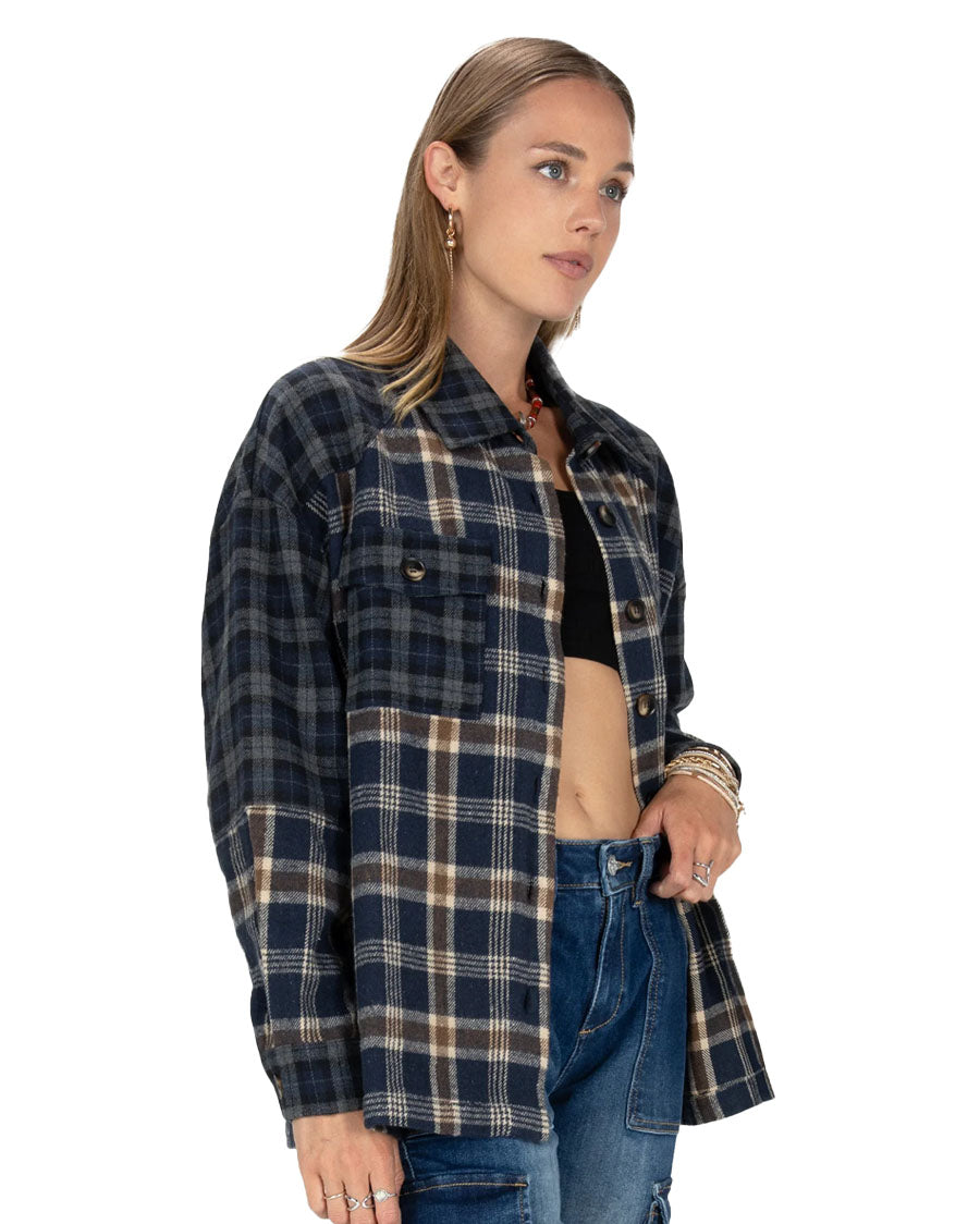 Women's Plaid Button Up