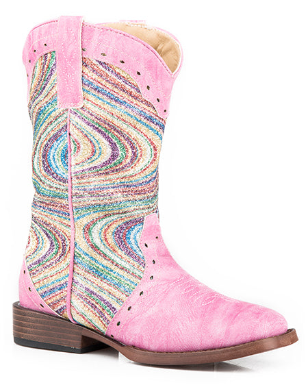 Girls' Glitter Swirl Western Boots