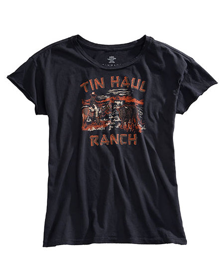 Women's Ranch Scene Screen Print T-Shirt