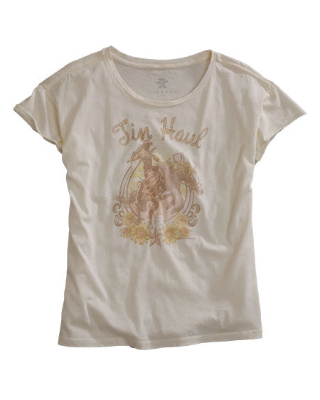 Women's Buckin Cowgirl Screen Print T-Shirt