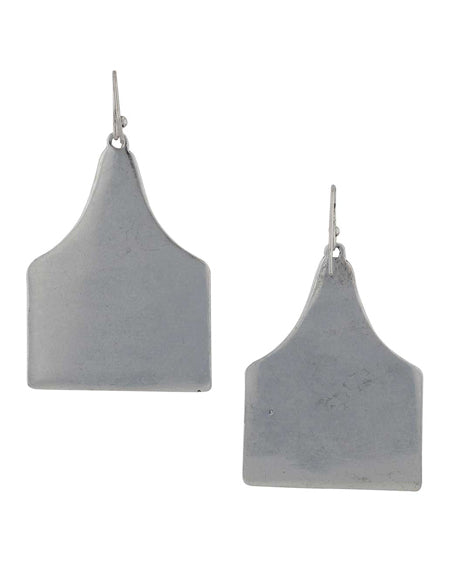 Women's On The Ranch Cow Tag Earrings