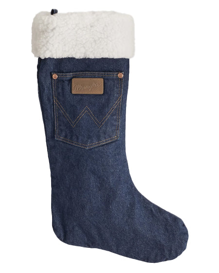 Denim Christmas Stocking Sherpa