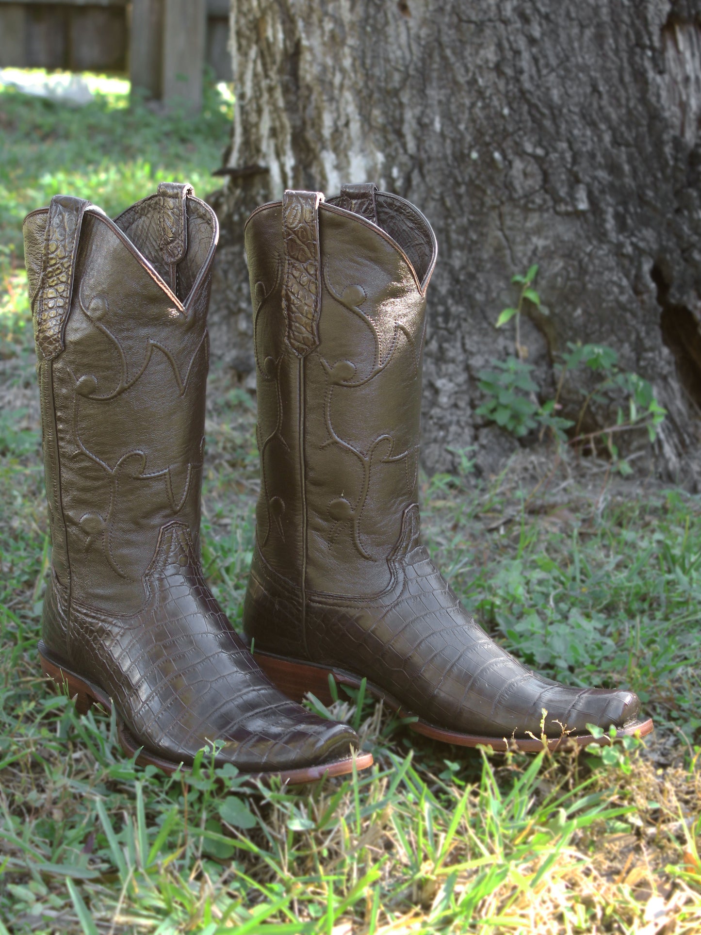 Men's Chocolate Exotic Western Boots