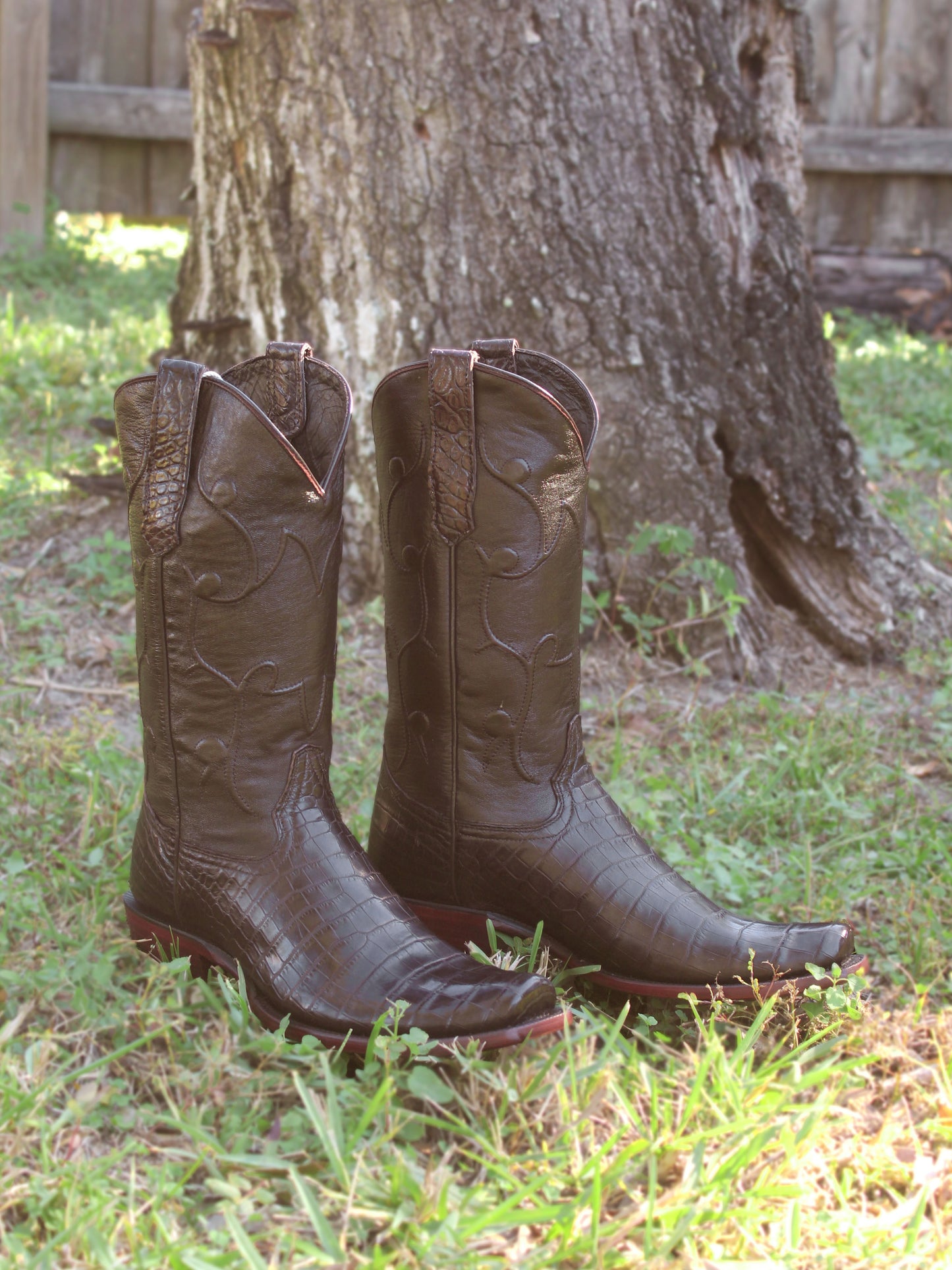 Men's Chocolate Exotic Western Boots