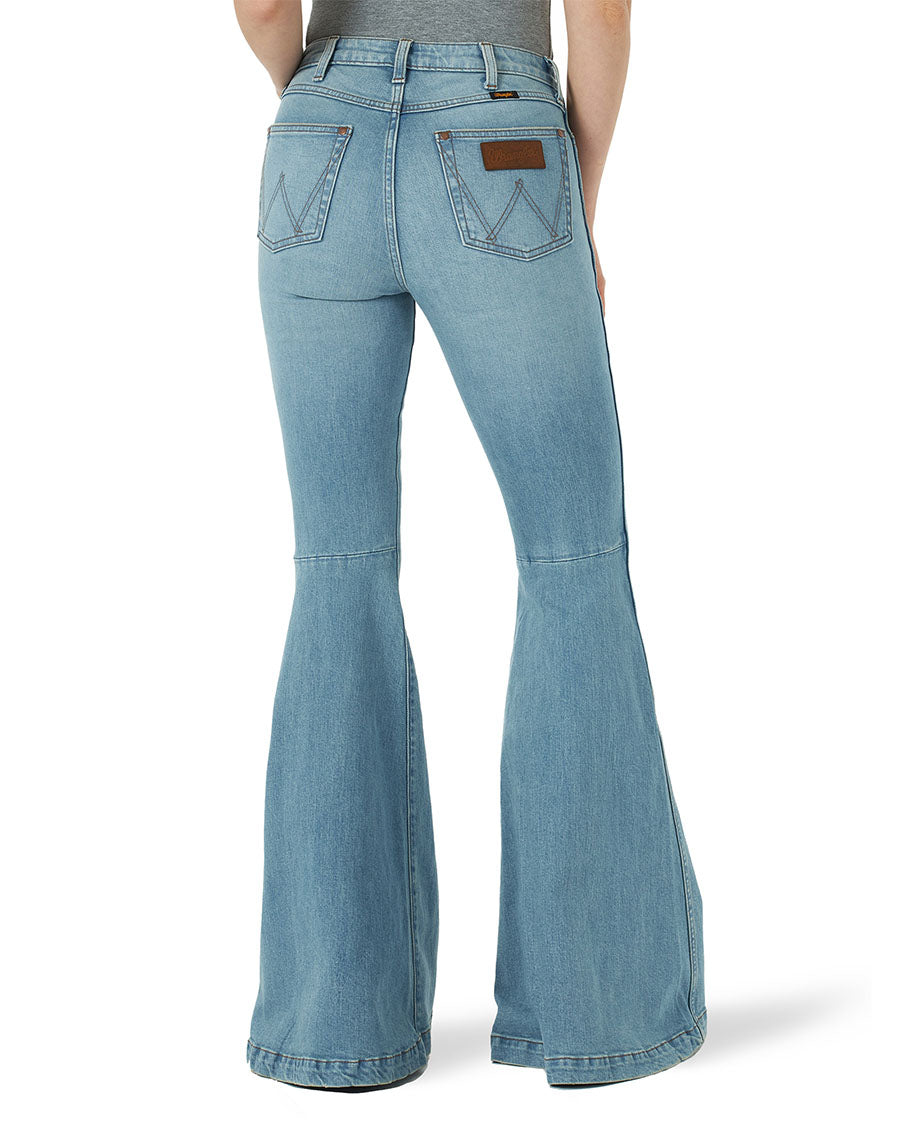 Women's Retro The Green Trumpet Flare Jeans