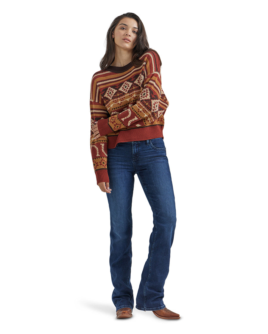 Women's Retro Punchy Crew Sweater