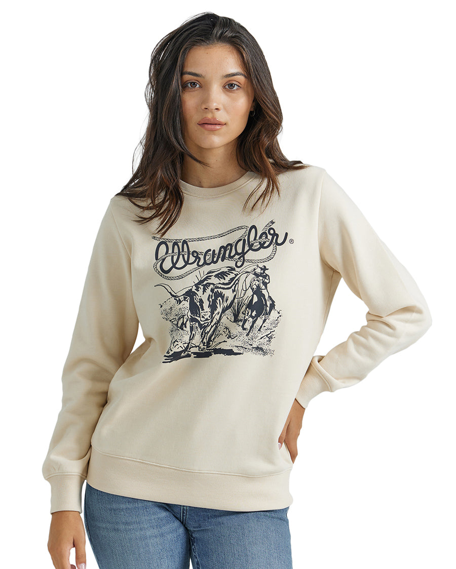 Women's Retro Regular Fit Crew Pullover