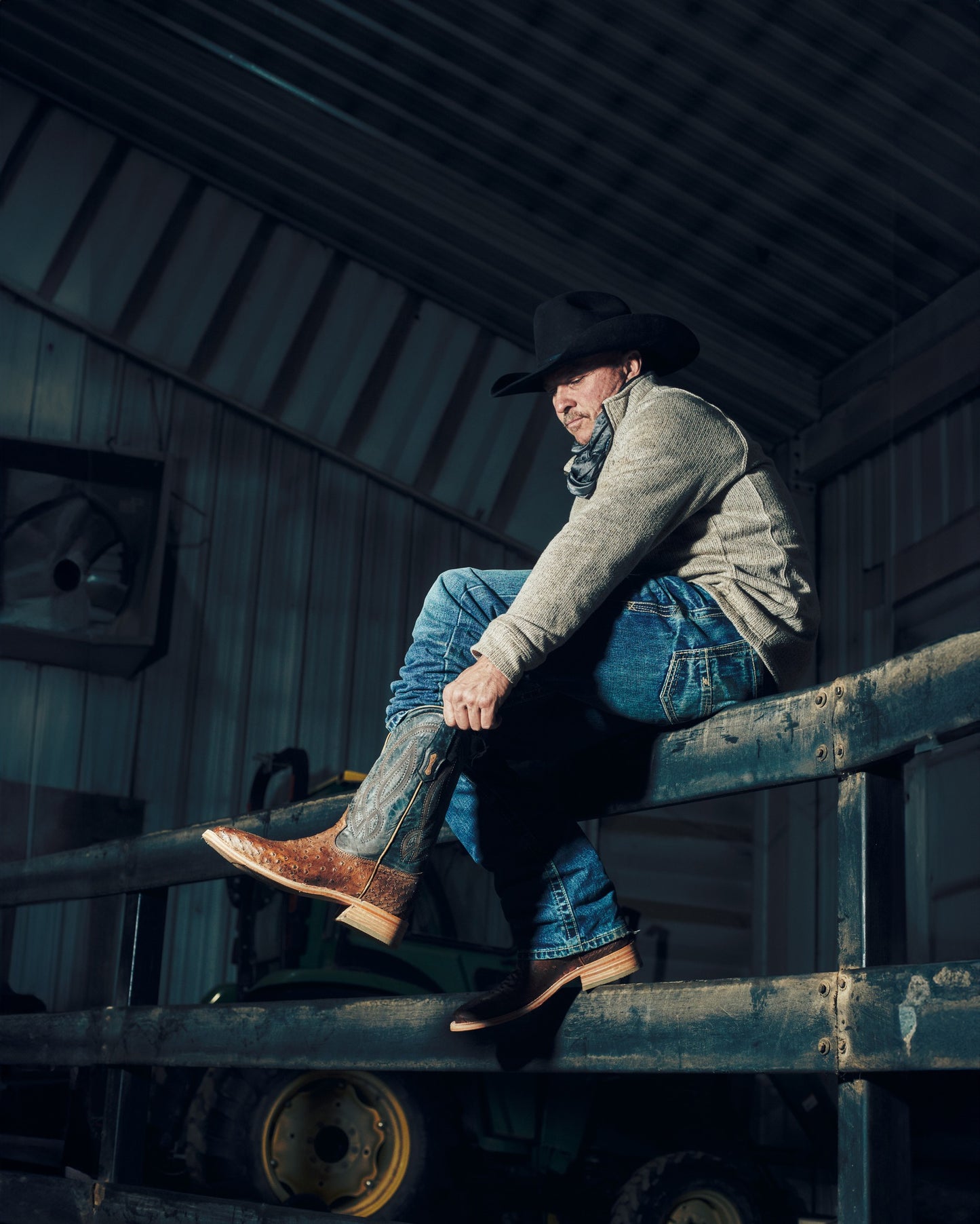 Men's Ostrich Western Boots