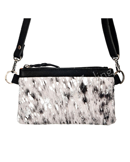 Women's Hair-On Cowprint Crossbody Purse