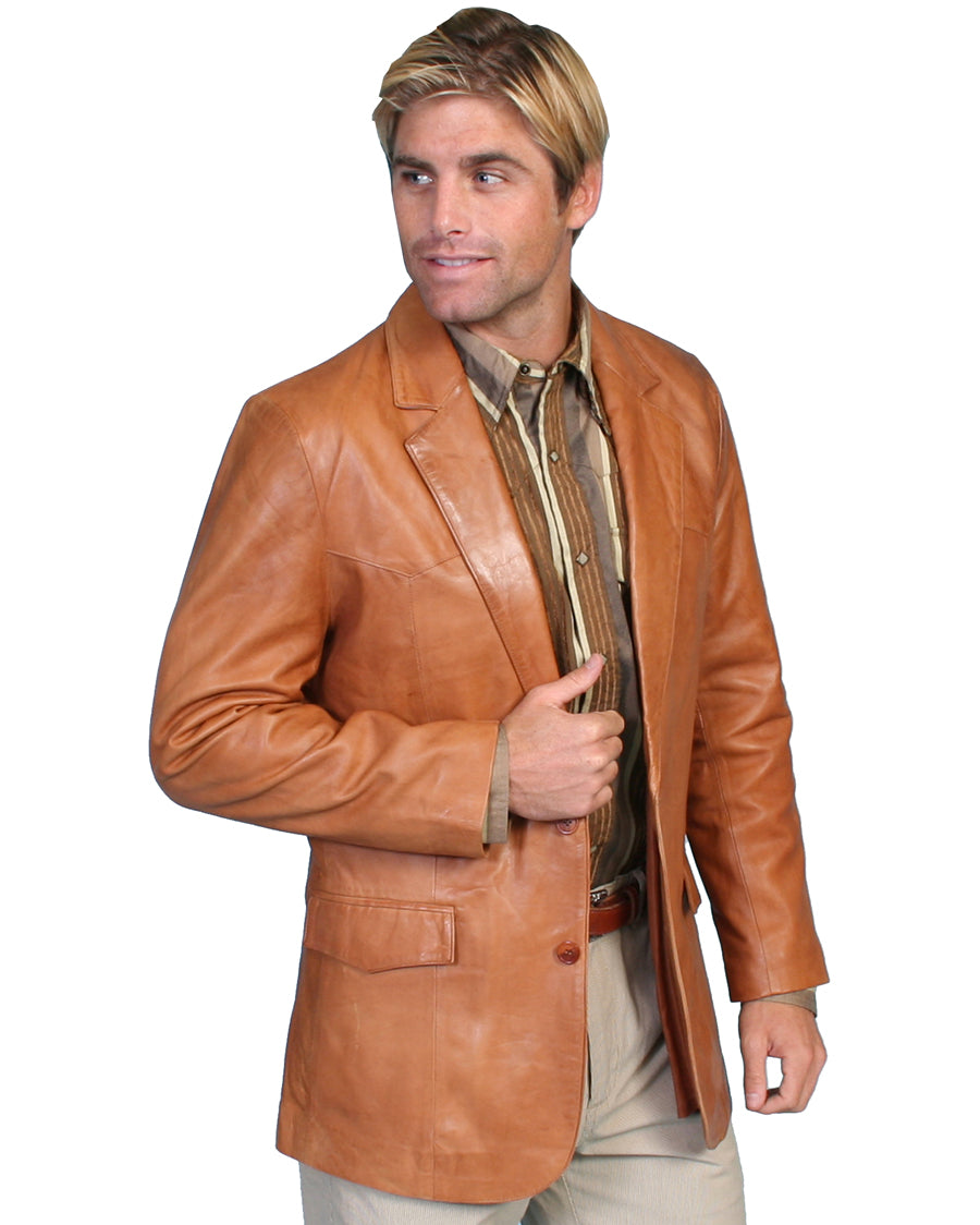 Mens Western Lambskin Blazer