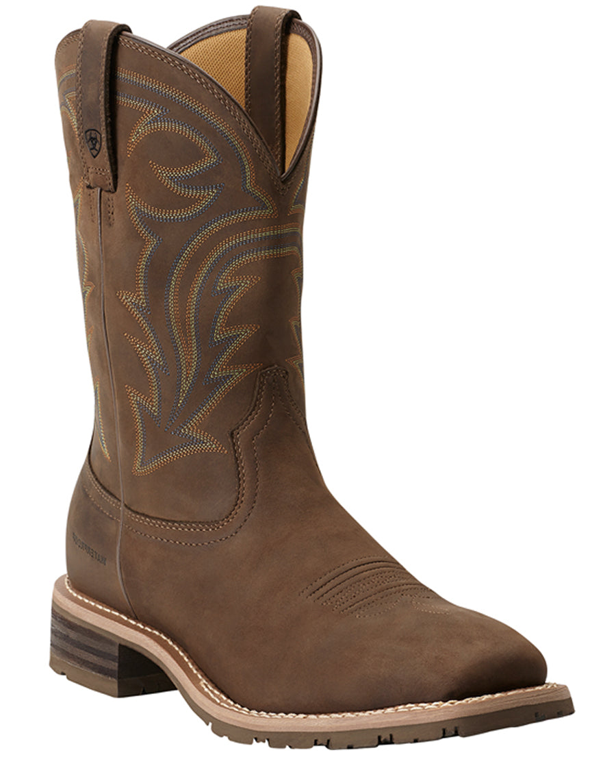 Men's Ariat Hybrid Rancher, Adult, Size: 11, Distressed Brown Leather