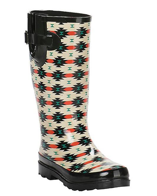 Womens Hattie Aztec Rain Boots