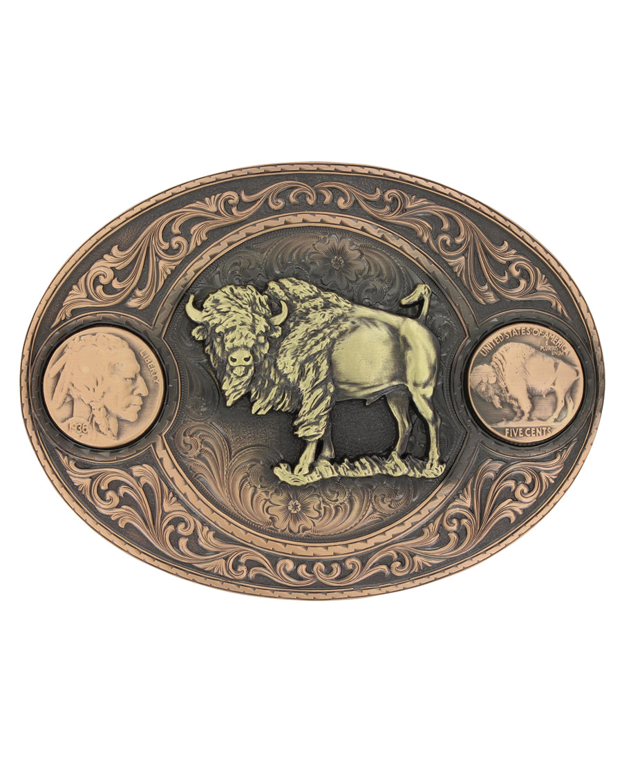 Miner's Buffalo Indian Head Buckle