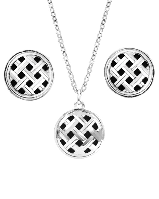 Silver Legacy Button Jewelry Set