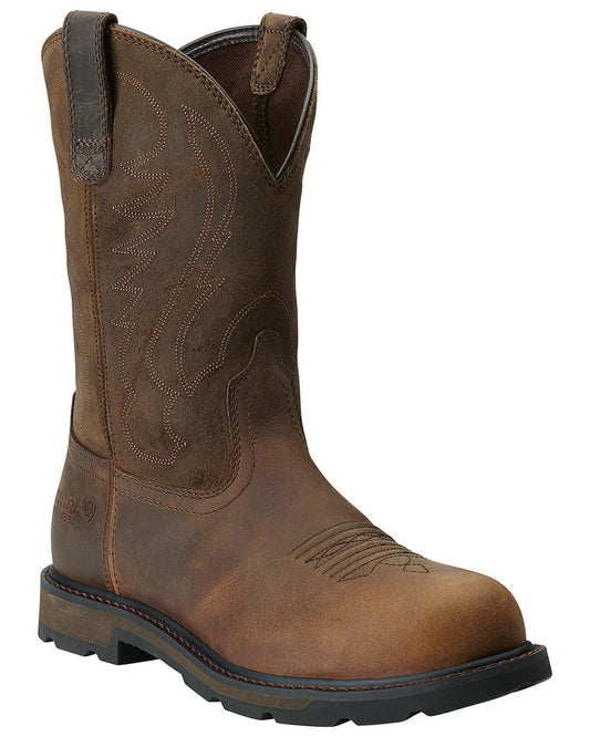 Mens Groundbreaker Steel-Toe Pull-On Boots