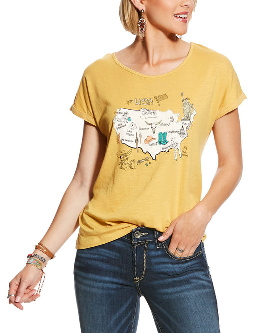 Women's USA Map T-Shirt