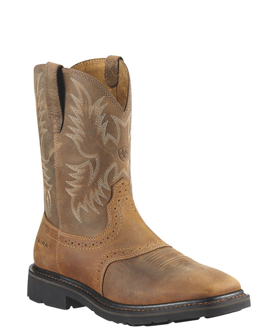 Mens Sierra Steel-Toe Pull-On Boots