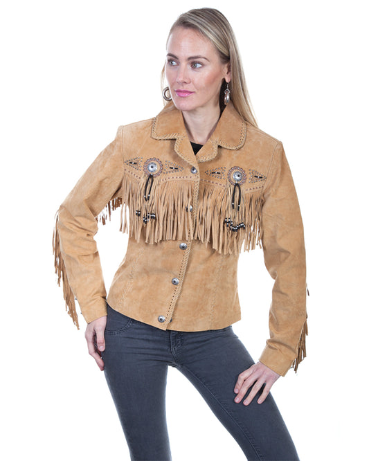 Women's Boar Suede & Beaded Fringe Jacket