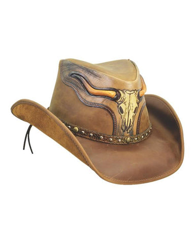 Dallas The Steer Leather Hat – Skip's Western Outfitters