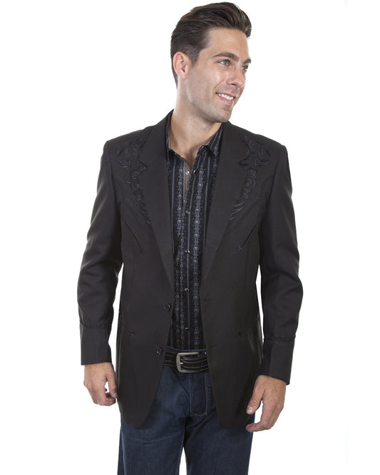 Mens Floral Embroidered Blazer