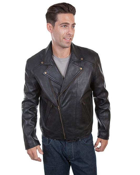 Men's Concealed Carry Lambskin Motorcycle Jacket