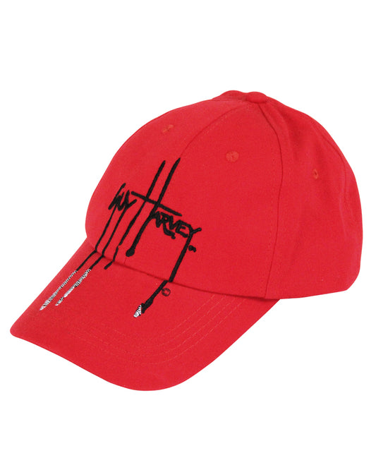 Guy Harveys Haze Ball Cap - Red