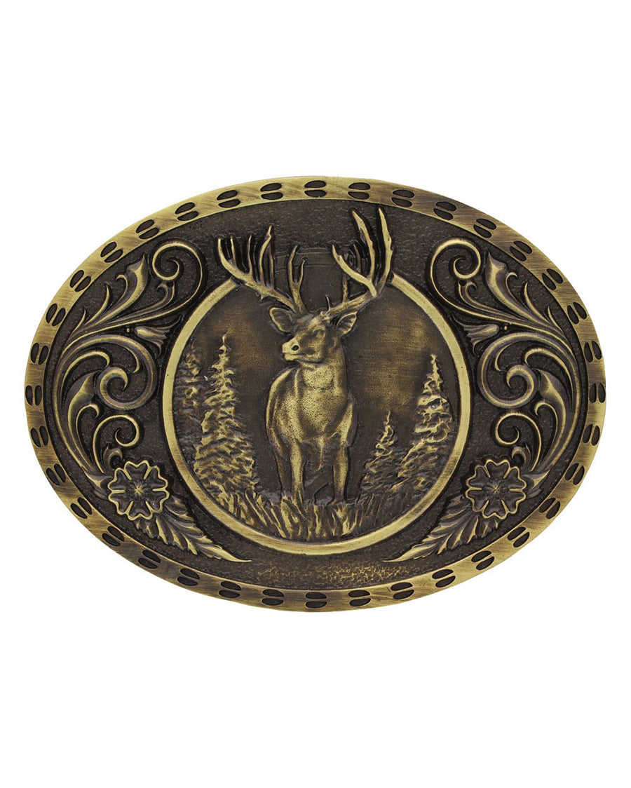 Heritage Outdoor Series Wild Stag Carved Buckle