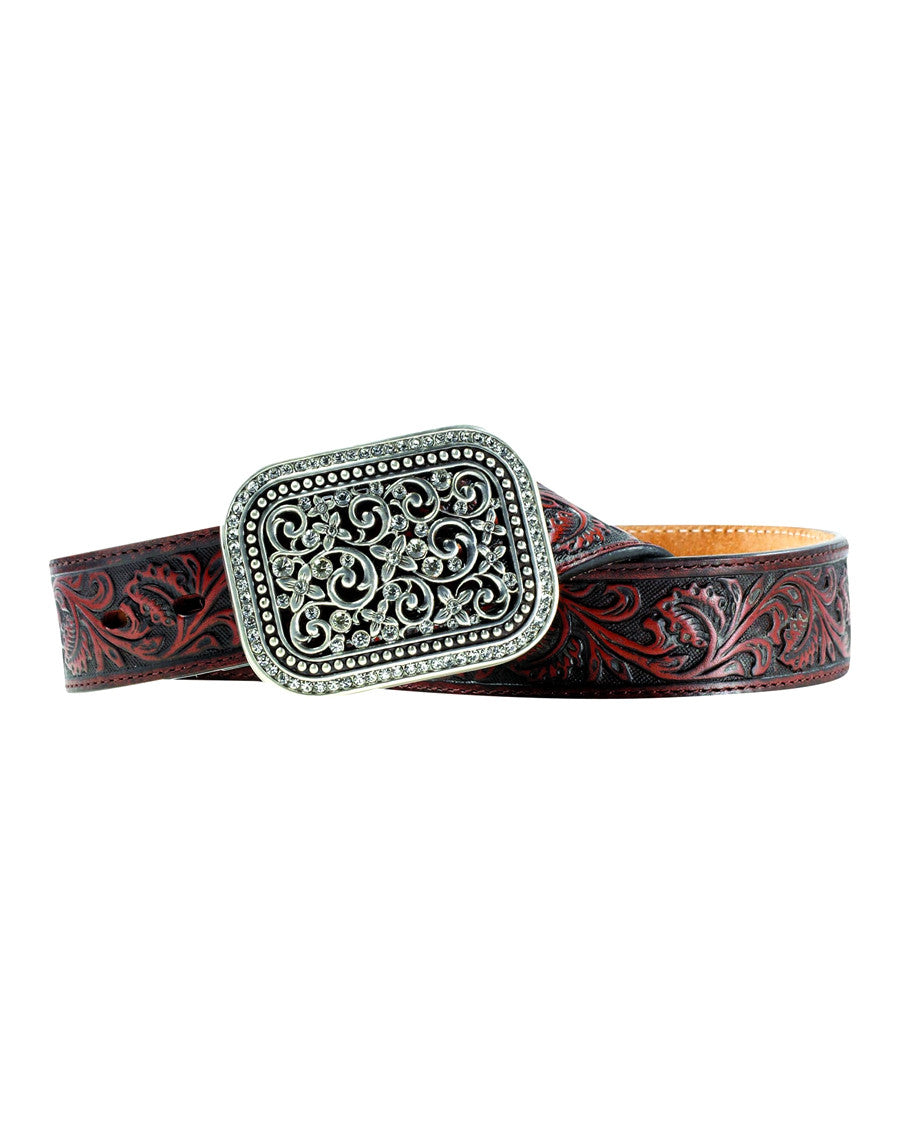 Womens Fillagree Leather Belt