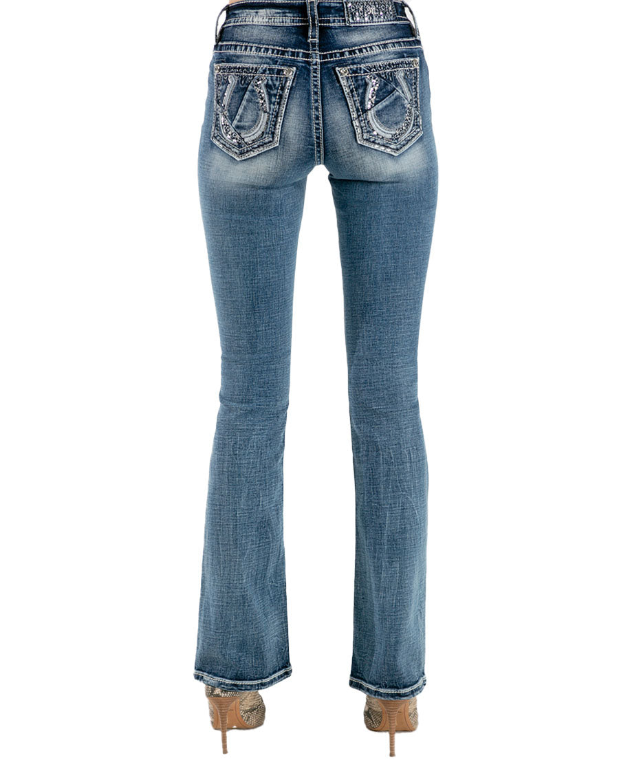 Women's Broken Horseshoe Bootcut Jeans