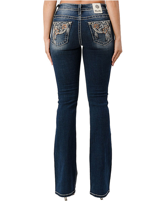 Women's Dreamy Floral Bootcut Jeans