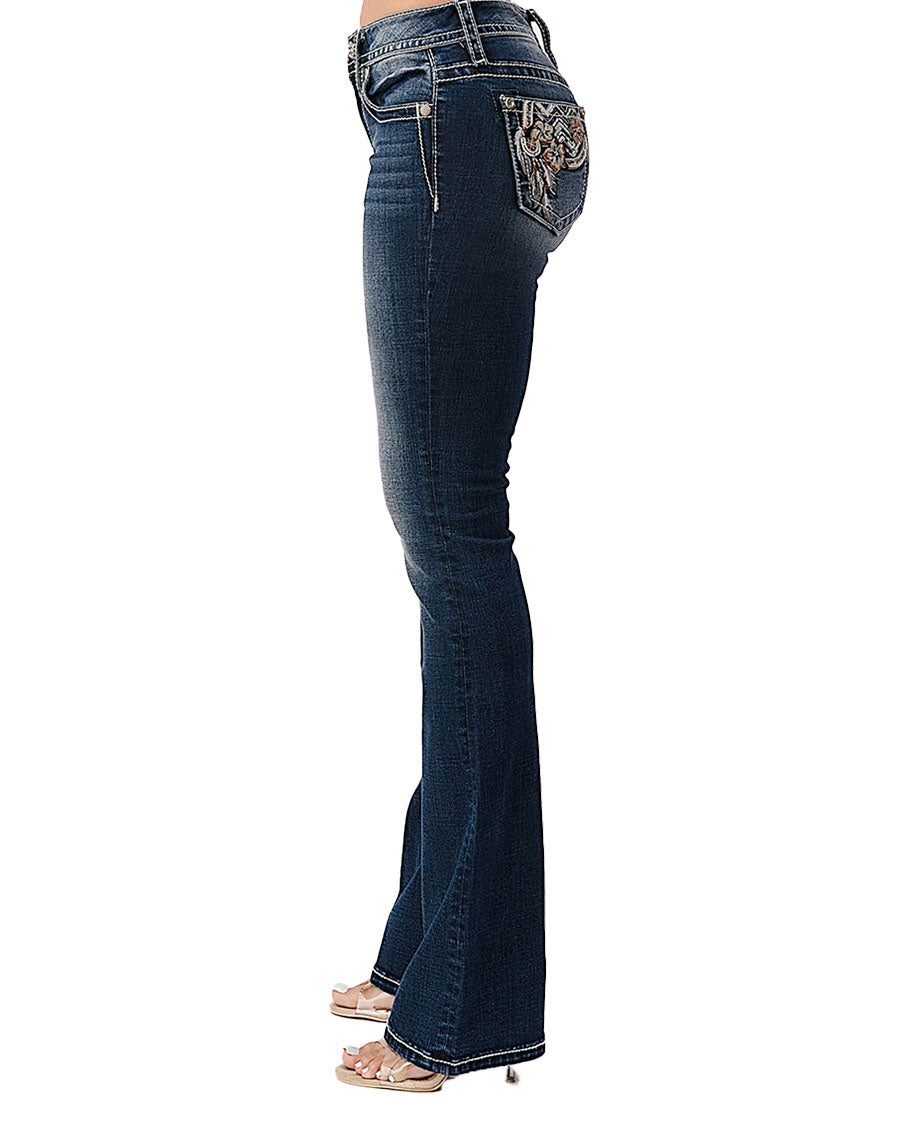 Women's Dreamy Floral Bootcut Jeans