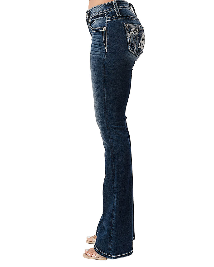 Women's Hide and Wing Bootcut Jeans