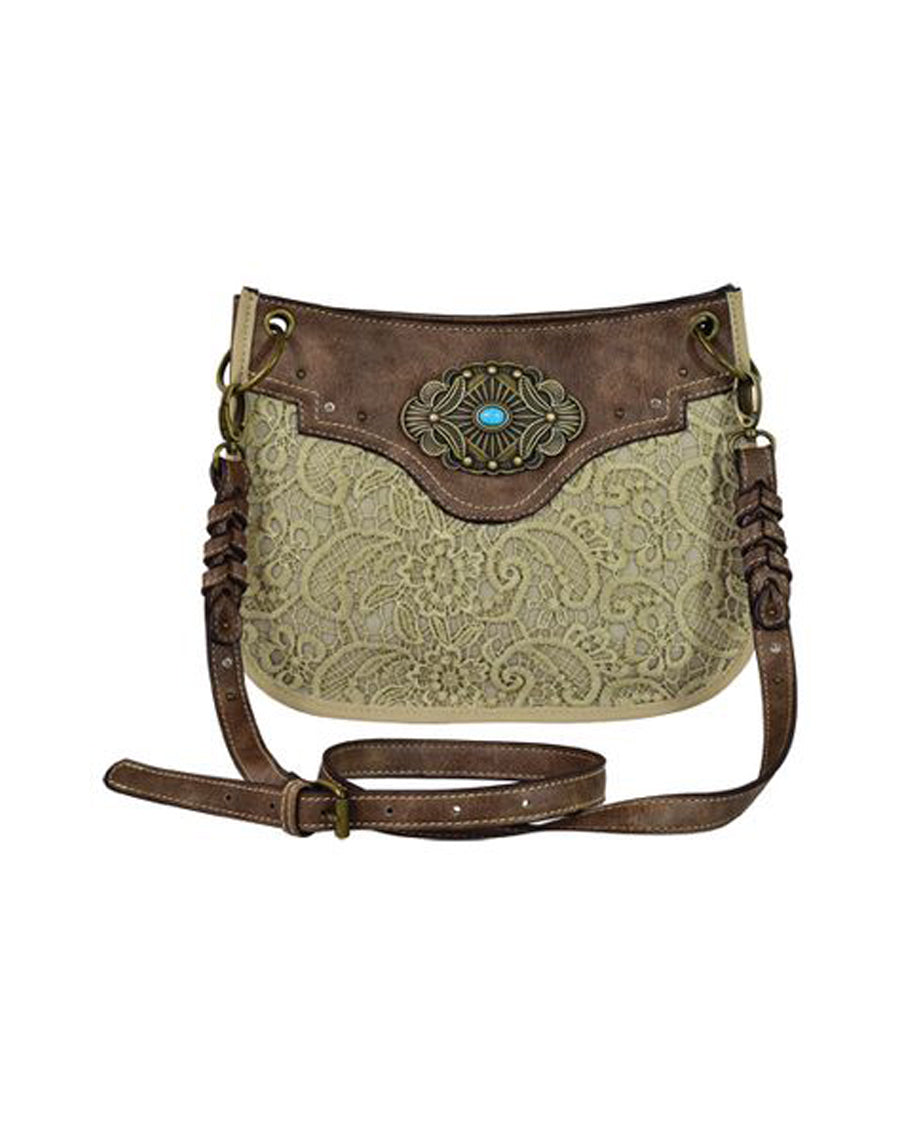 Women's Lace Accents Crossbody Purse