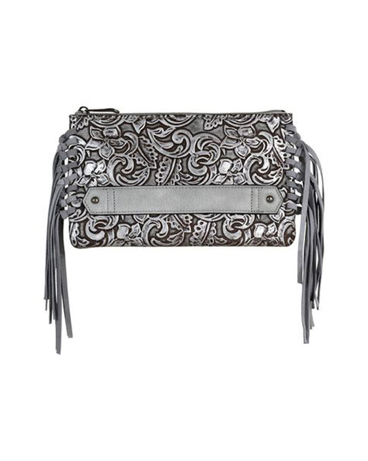 Women's Silver Wash Clutch