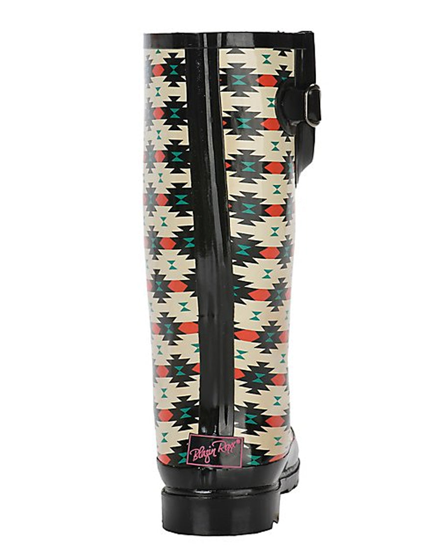 Womens Hattie Aztec Rain Boots