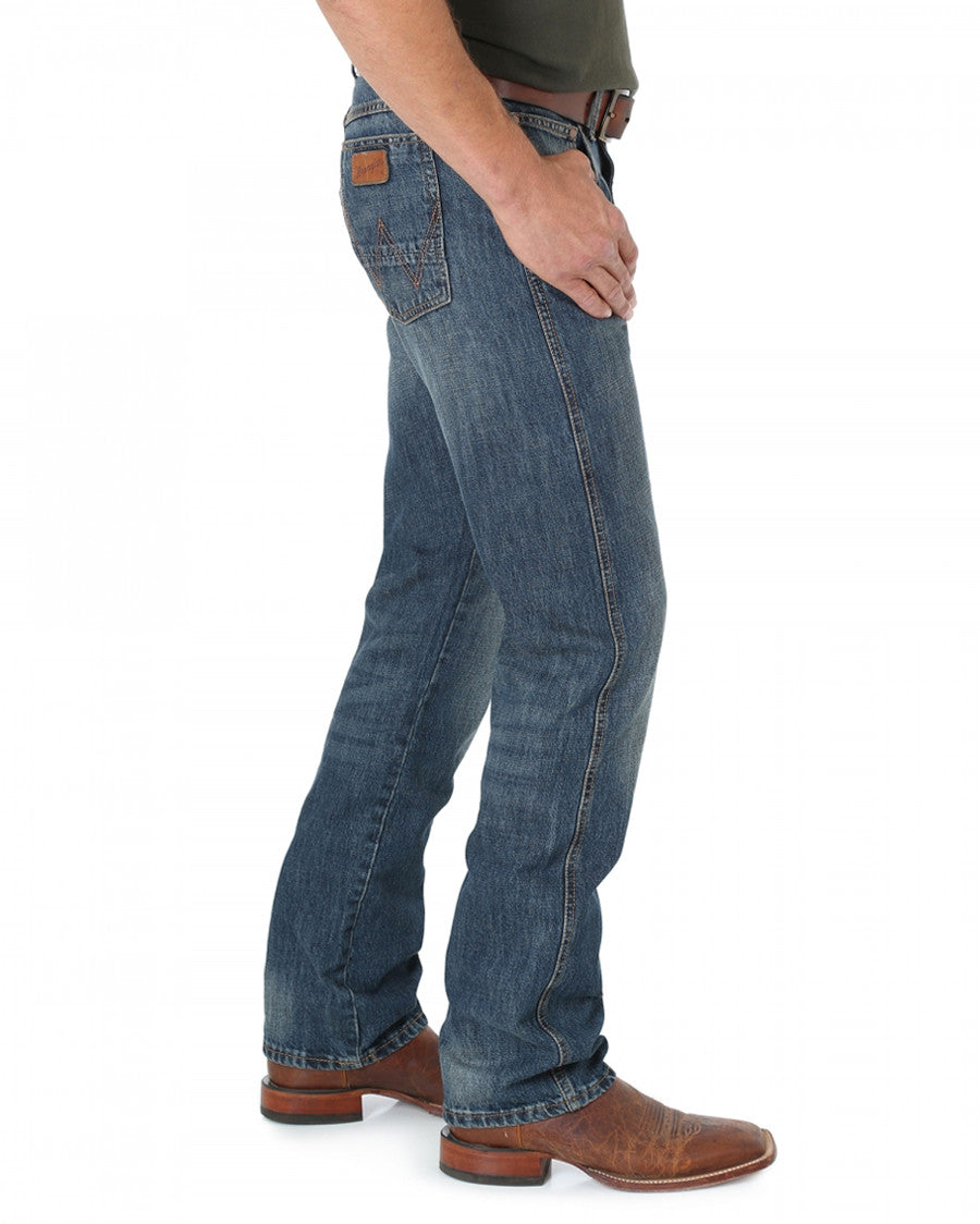 Mens Retro Straight Leg Jeans - Dark Night