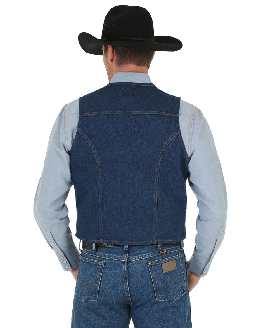 Mens Unlined Prewashed Denim Vest