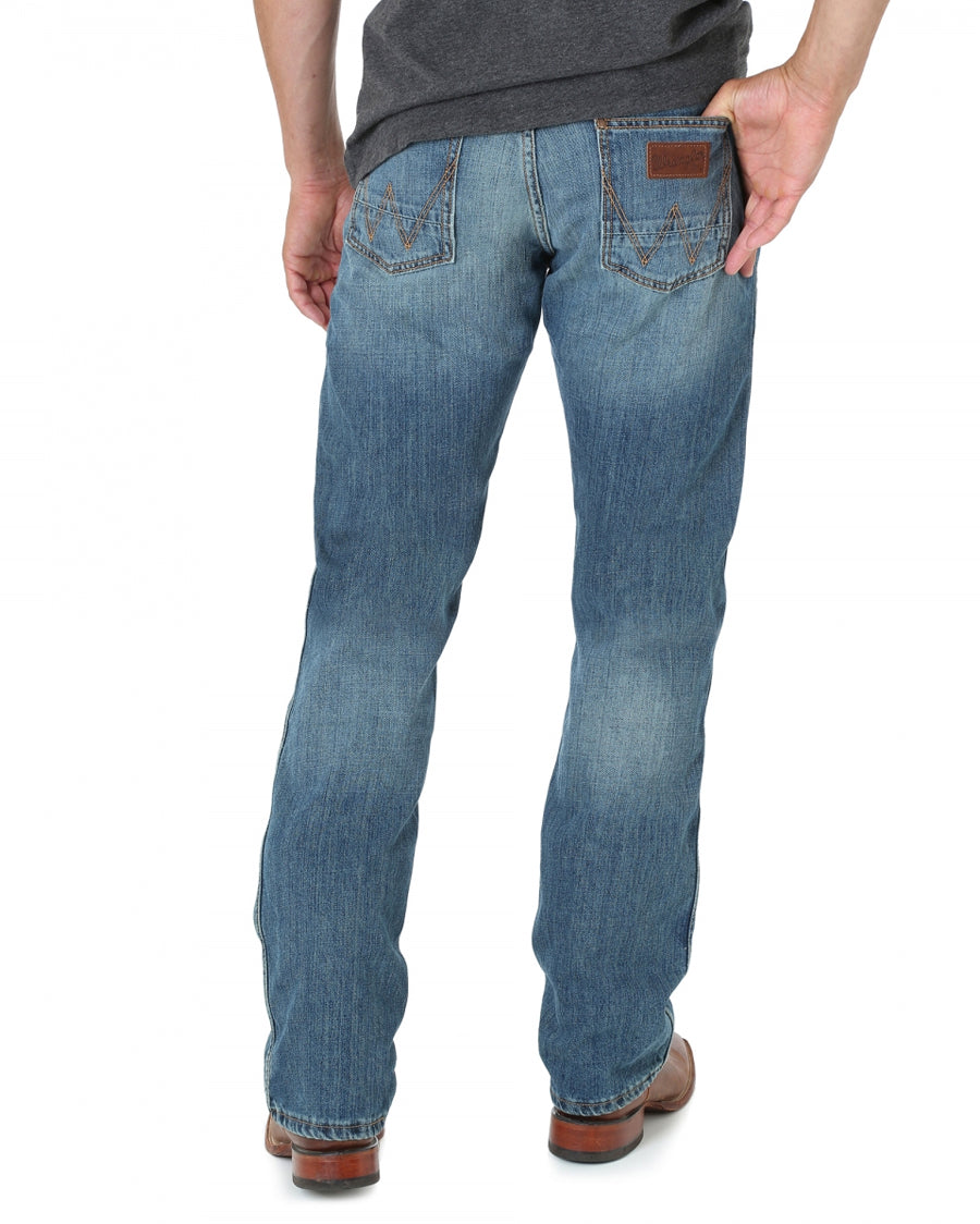 Mens Retro Slim Fit Straight Leg Jeans