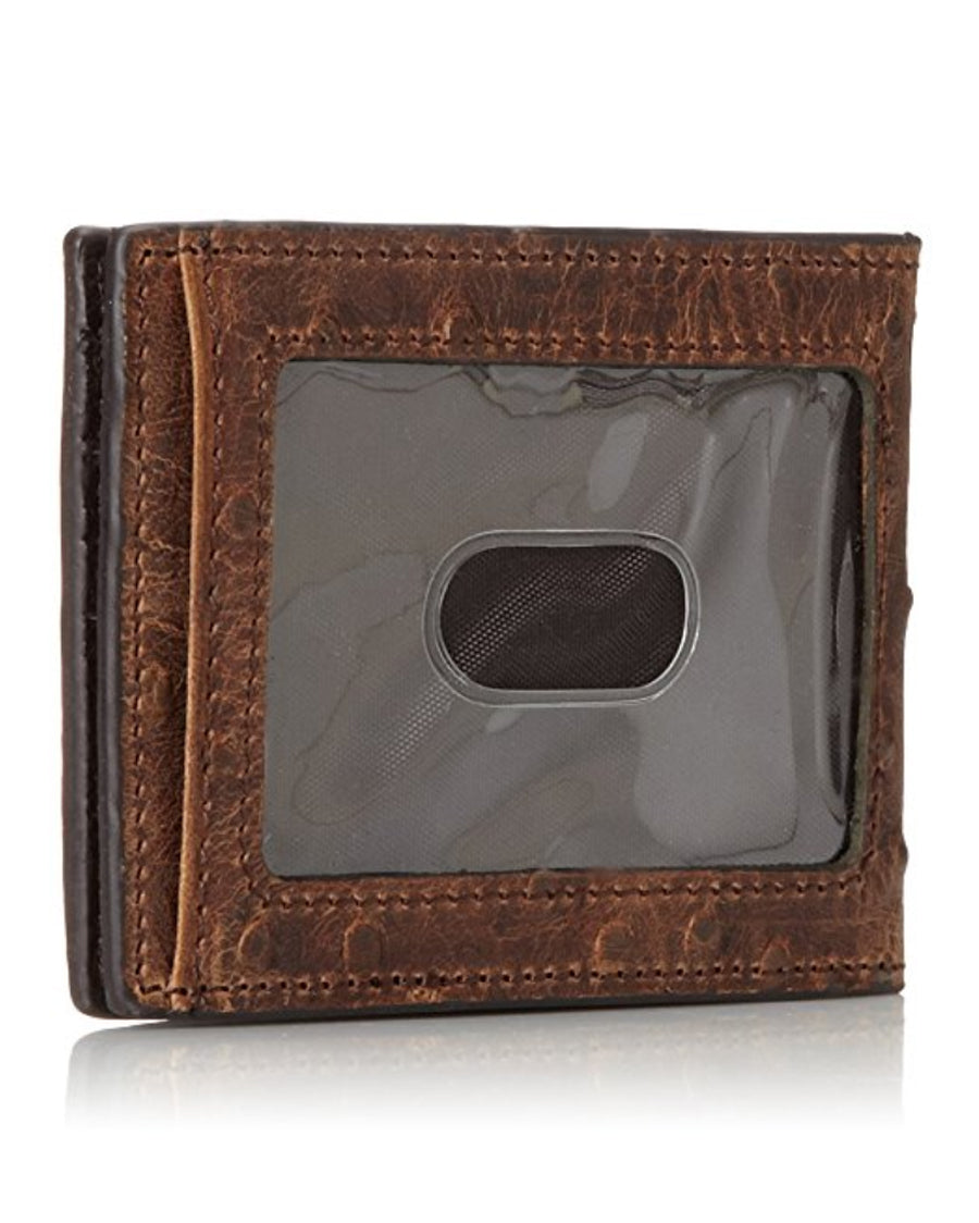 Men's Ostrich Print Money Clip