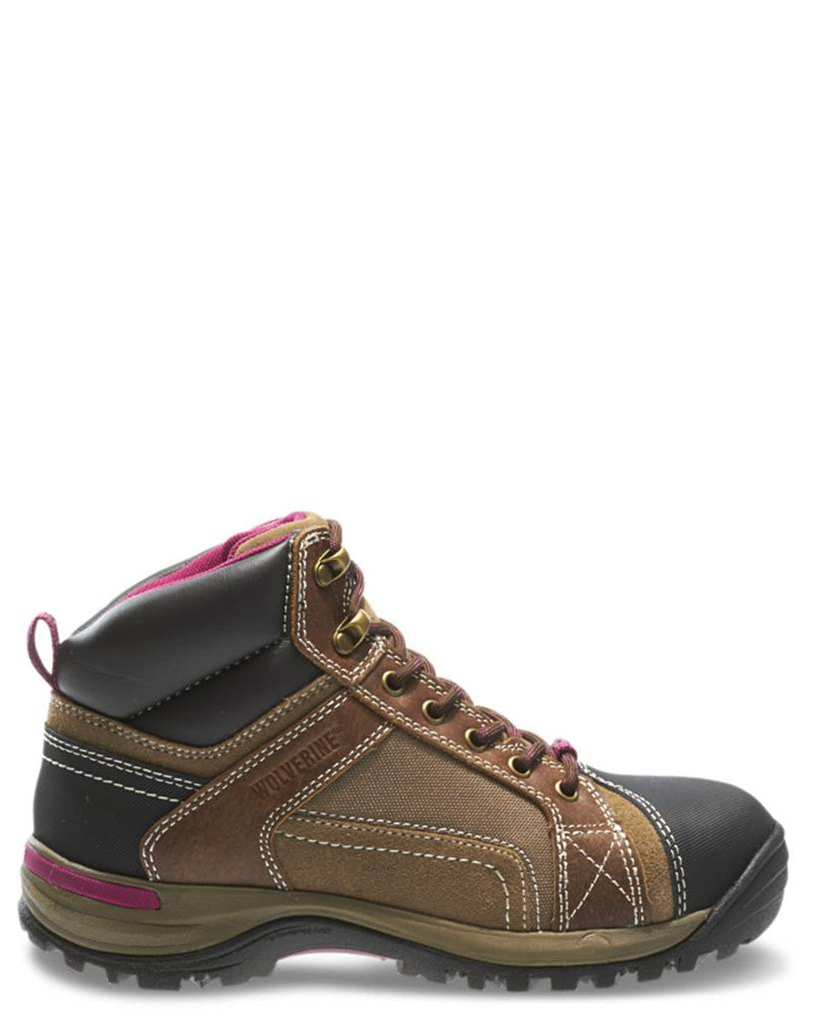 Womens Chisel Steel-Toe Lace-Up Boots