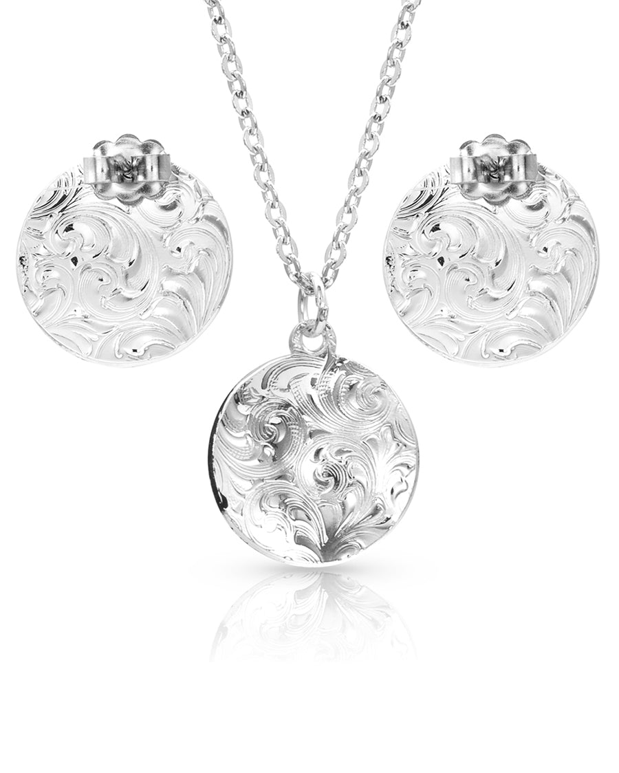 Silver Legacy Button Jewelry Set