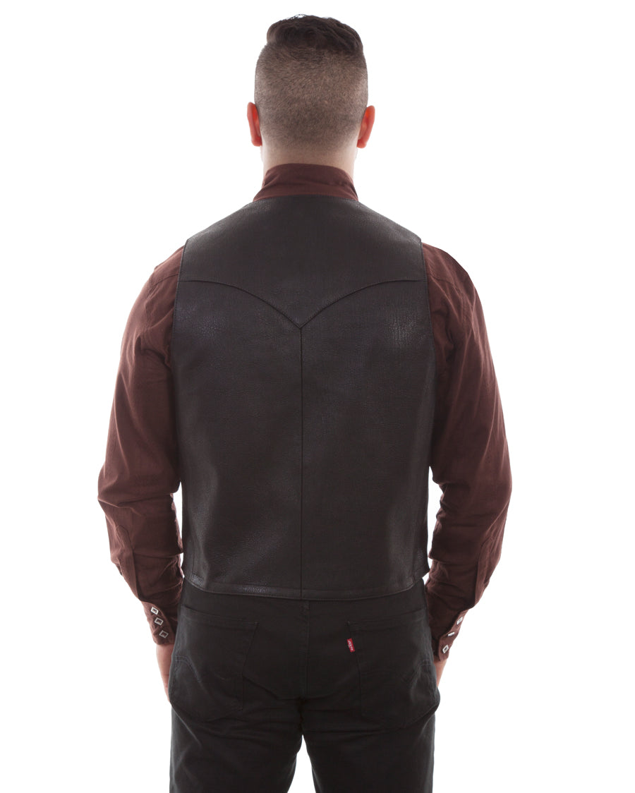 Men's Sleeveless Lambskin Leather Vest