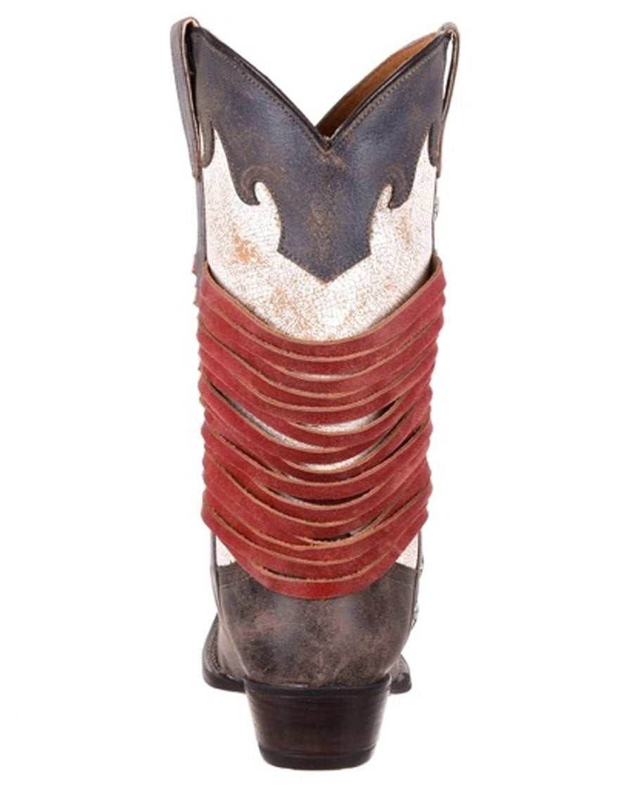 Womens Dream Catcher Americana Fringe Boots