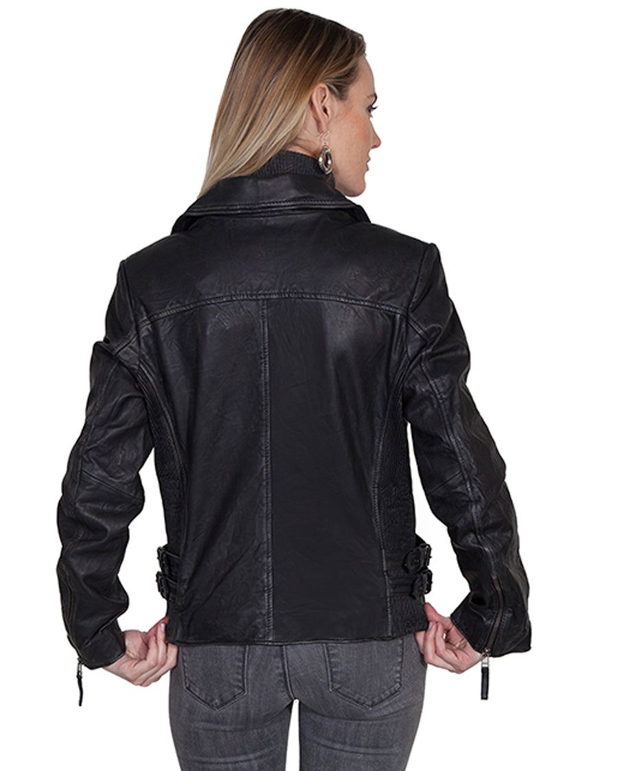 Women's Leather Motorcycle Jacket